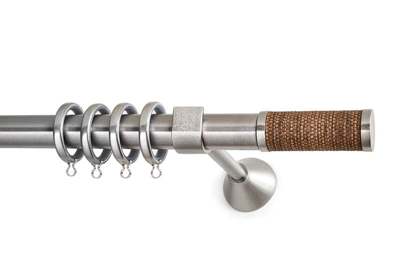 Anartisi Κουρτινόξυλο Φ25 Ios Nickel/Wenge Mat